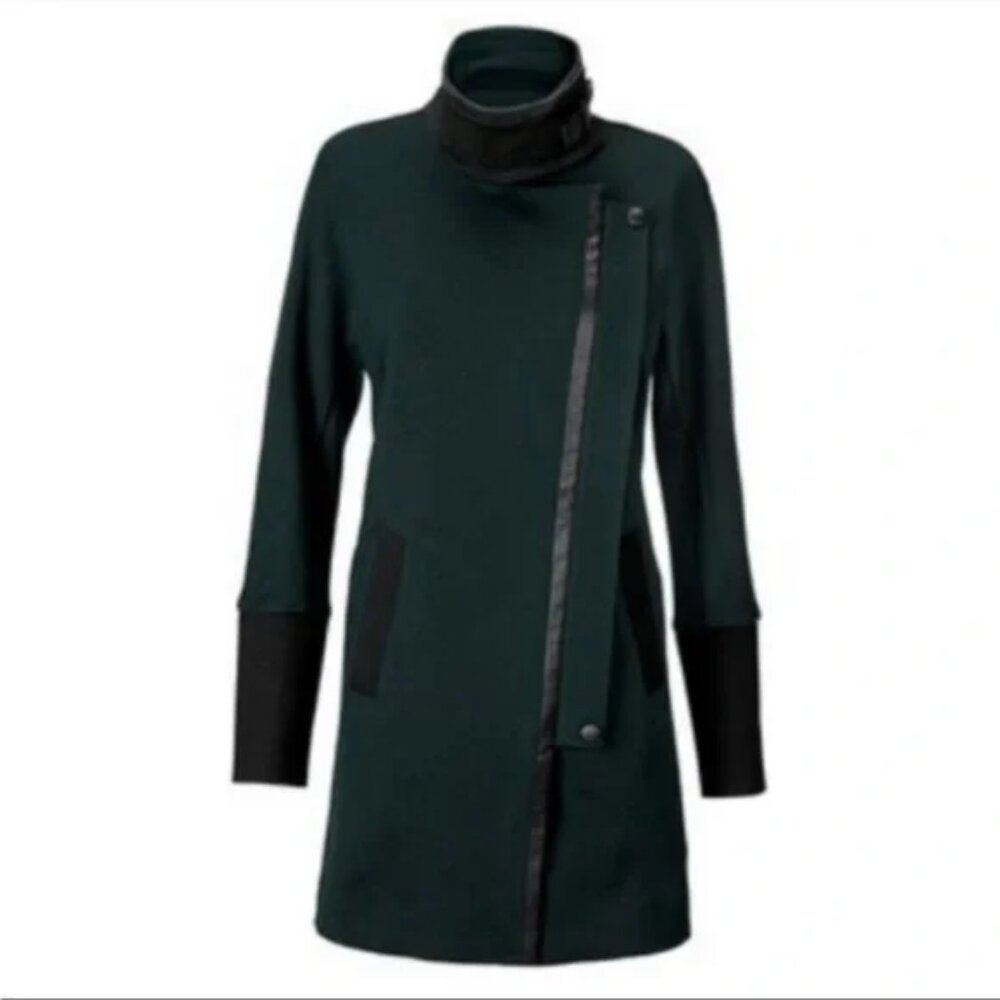 CAbi 3725 Renaissance Coat Jacket Size XL Stretch Ponte Knit Zip Business Casual